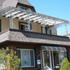 Bronze Polycarbonate Patio Awning and Door Hood in Bayside