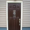 Before and After of Fiberglass Outswinging Prime Door