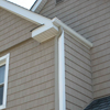 White Gutters to Match Aluminum Fascia & Leaders to Match Vinyl Shakes